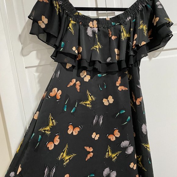 Sam Edelman Butterfly shoulder dress fits 10-14 - Picture 1 of 5